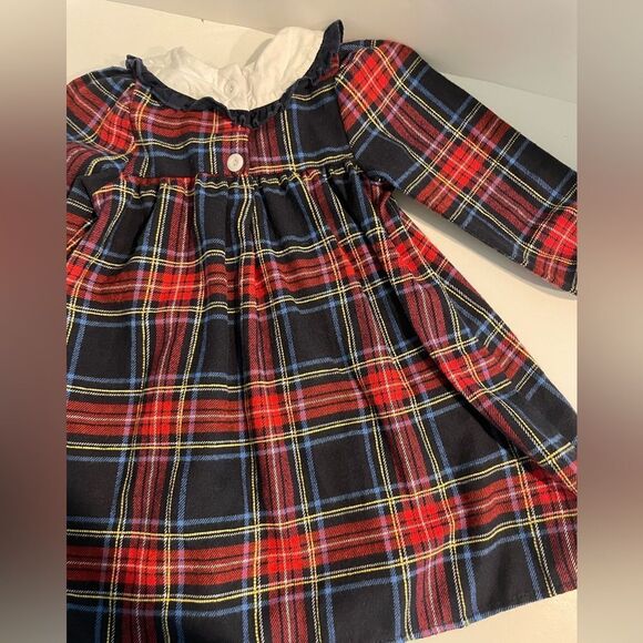 Marie Nicole Cotton Plaid Reindeer Christmas Dress Size Small (2 years) - Picture 2 of 6